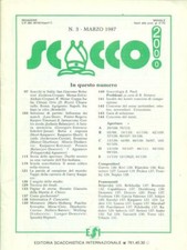 SCACCO N3 - MARZO 1987 RIVISTE AA.VV. EDITORIA SCACCHISTICA INTERNAZIONALE 1987