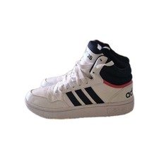 SNEAKER BASKET ADIDAS HOOPS MID PELLE BIANCA BLU