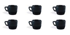 SET 6 TAZZINE DA CAFFÈ NERE