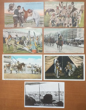 BUFFALO BILL WILD WEST INDIANS CROW RODEO SCENE FAR WEST IRON TAIL SHOW 1913