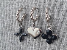 Set orecchini goccia cuore e