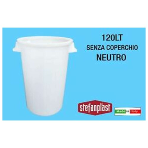 Bidone pattumiera bianco 120 - pattumiera,
