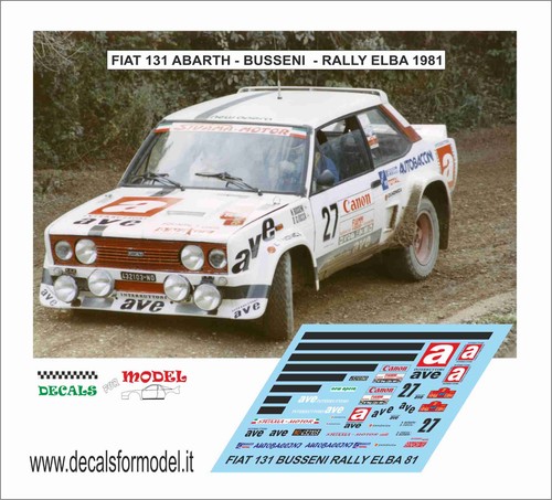 Decals fiat 131 - decals, abarth