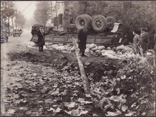 1955c ROVIGO Incidente rimorchio autotreno carico di zucchero Fotografia
