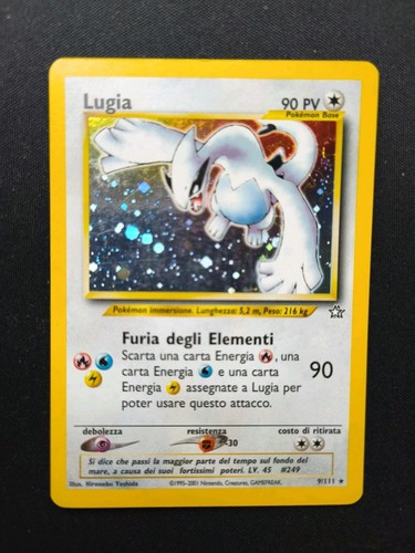 Carta pokemon lugia - carta, set