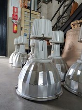 Faro industriale - 8 pezzi anni '90 in alluminio e vetro