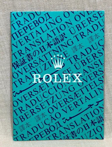 Rolex translation booklet 1989 - booklet,