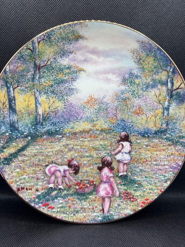 Picking flowers plate - flowers,