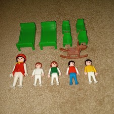 Lotto Figurine Playmobil Vintage 1981 Geobra Alcuni Accessori Casetta Gioco