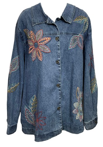Giacca denim floreale alfred - denim,