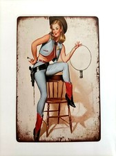 Targa pinup cowgirl poster