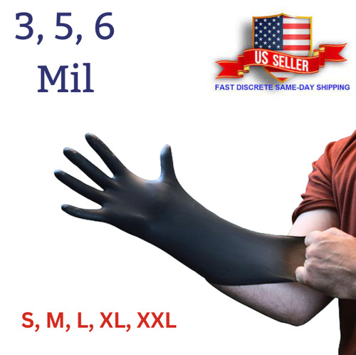 Guanti monouso nitrile nero - nitrile,
