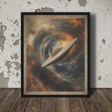 Vintage UFO SPACE TRAVEL Wall