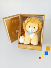 Peluche/Doudou Nougat Petit Lion Jaune Beige Bandana Vert Les Amis 13cm - Kaloo