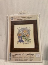 Permin of Copenhagen arte danese punto ago "gennaio" kit punto croce NUOVO