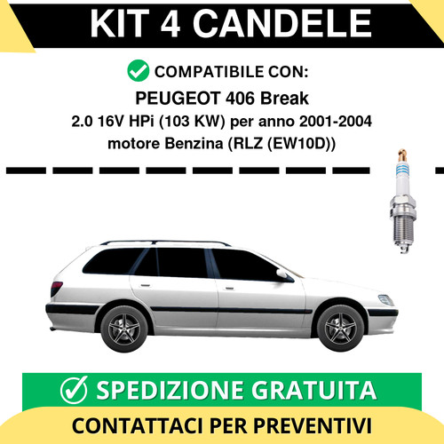 Kit candele per peugeot - 4,