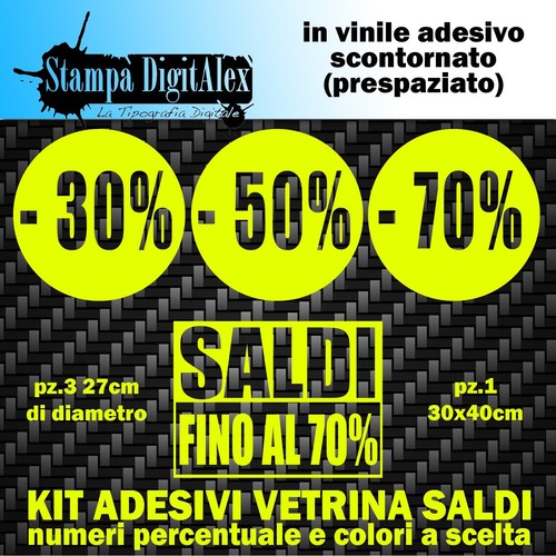 Stickers adesivi vetrine - stickers, saldi