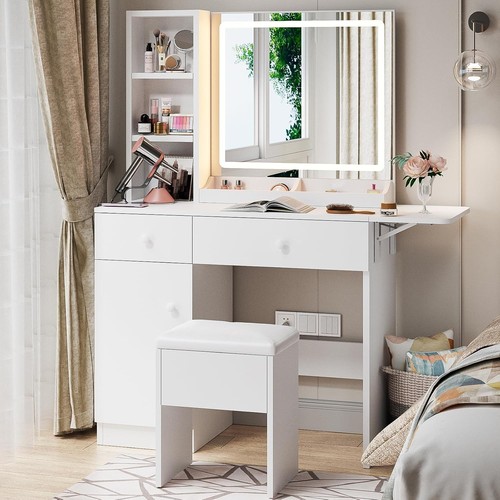 Scrivania vanity con specchio - vanity,