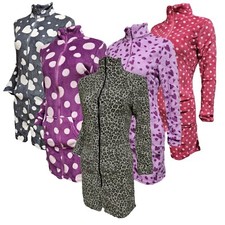 VESTAGLIA DONNA CON CHIUSURA ZIP INVERNALE CALDO PILE CORAL MORBIDO S M L XL