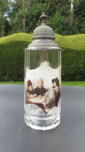 Antique german cut glass - cut, beer