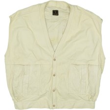 Gilet in pelle avorio