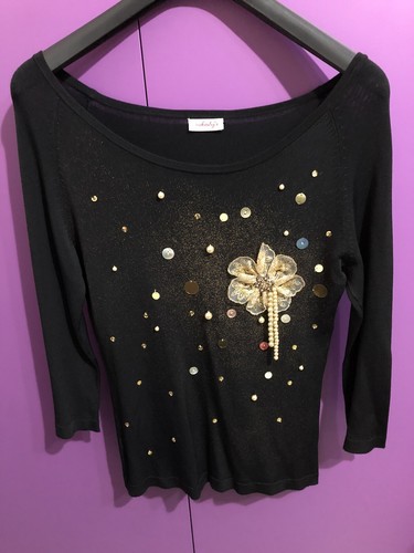 Maglia donna filo nera nero - donna,