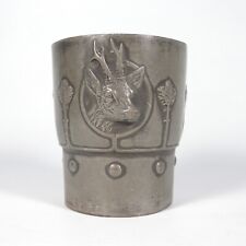 ANTICO BICCHIERE BOCCALE COPPA LIBERTY IN PELTRO VINTAGE TESTA DI CERVO V487