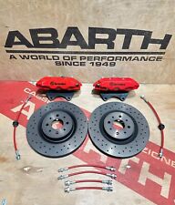 Kit upgrade impianto frenante Brembo 4 Pompanti - Dischi forati Abarth 595/500