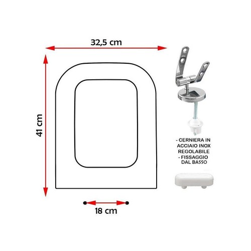 Sedile copriwater compatibile - sedile,