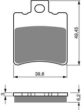 Pastiglie Disco Freno Posteriore R/H Goldfren per 2004 Malaguti F12 Phantom Capirex (50cc)