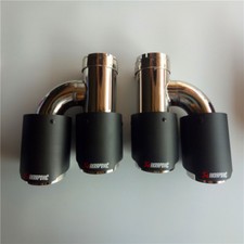 Coppia terminale finale doppia uscita Akrapovic carbonio Abarth Audi Bmw VW