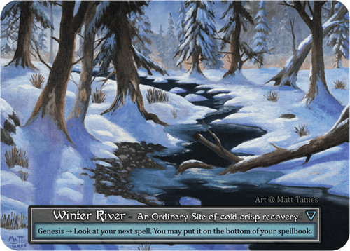 Winter river foil box - river,