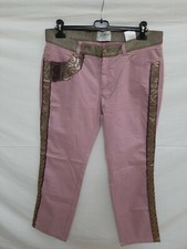 Gattinoni  jeans donna woman tg 50 rosa rose  oro pantalone pants giacca jacket 