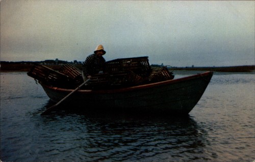 Cartolina epoca lobsterman - cartolina, d'epoca