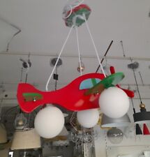 Lampadario aeroplano in legno