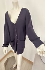 Cacharel Cardigan Jumper Top Blue Wool Knit Long Sleeve V-Neck Sweater Size L