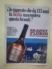 BRANDY FLORIO RITAGLIO CLIPPING PUBBLICITA' 1960 ADVERTISING G3