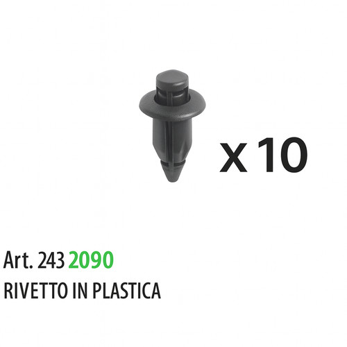Rivetto fermi clip - in, plastica