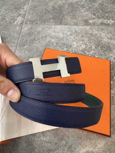 Hermès reversible belt navy - belt,