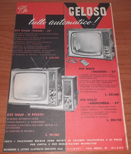 Pubblicità televisori geloso - pubblicità,