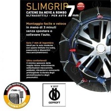 CATENE NEVE CORA SLIMGRIP 7mm RUOTA 17 MISURA 215/45-17 FRP