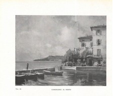 Stampa antica GARGNANO veduta