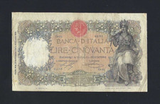REGNO D'ITALIA BIGLIETTO DI BANCA 50 LIRE BUOI 24/11/1917 STRINGHER SACCHI RRR