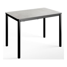 Pointhouse LUX Tavolo Allungabile Nero opaco e Stucco bianco (110-160x70cm)