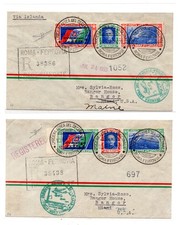 Posta Aerea Crociera Nord Atlantica la serie trittici su busta