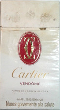 Pacchetto VUOTO da Collezione Sigarette CARTIER (RARO Vintage) EMPTY PACKET