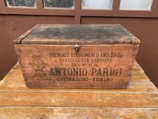 Cassetta Legno Rara Distilleria Liquori Antonio Parigi Torino Chivasso Primi 900