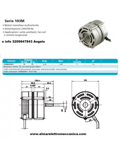 Emi 103m30301 motore - 103m30301,