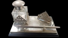 Set scrivania argento - set,