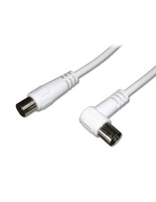 Cavo ANTENNA TV  3 mt Maschio Femmina Schermato coassiale filtri Bianco